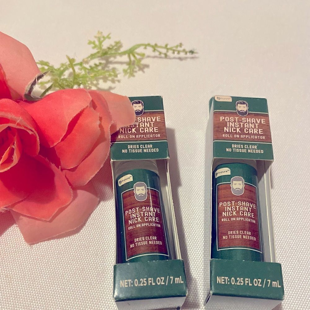 🛍️B-Pure Shave instant Nick Care Roll on Application 0.25FLOZ/7ml (2PK)